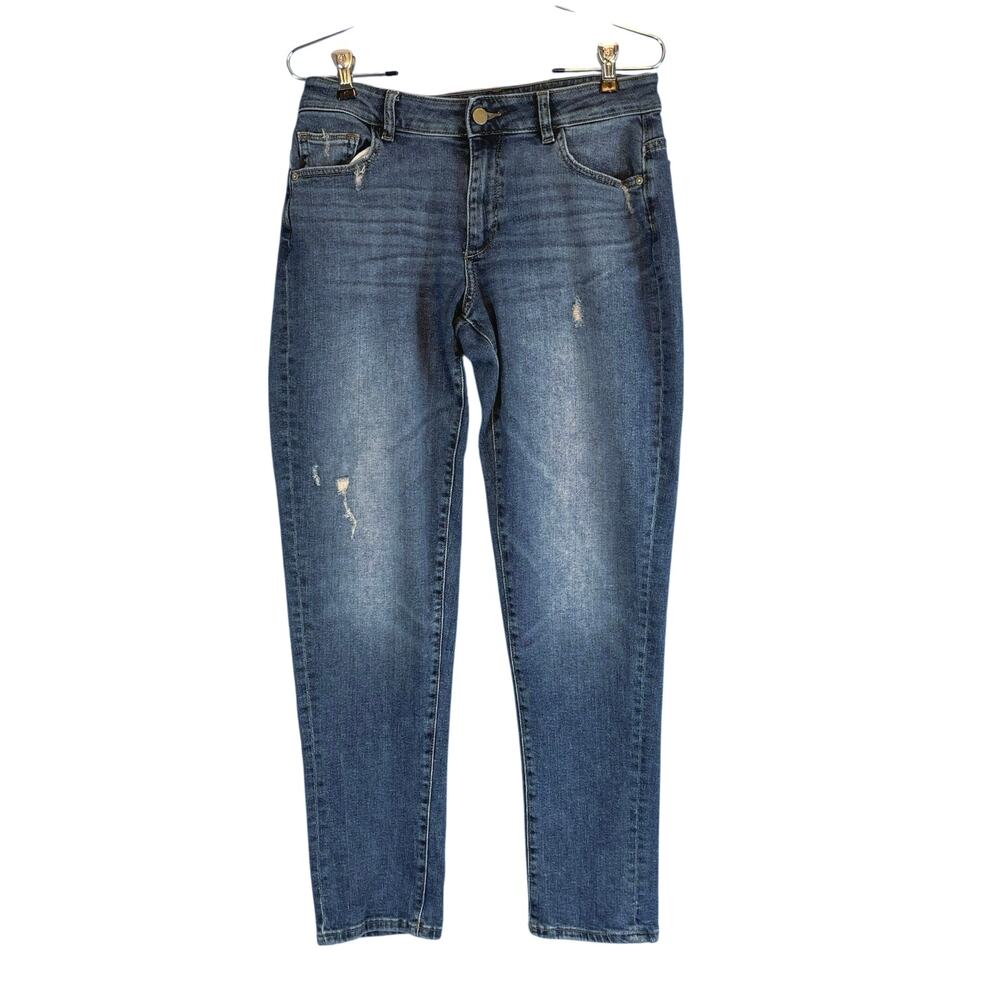 DL1961 DL Vintage Riley Boyfriend Straight Distressed Blue Jeans Adams Size 27 - Picture 5 of 15